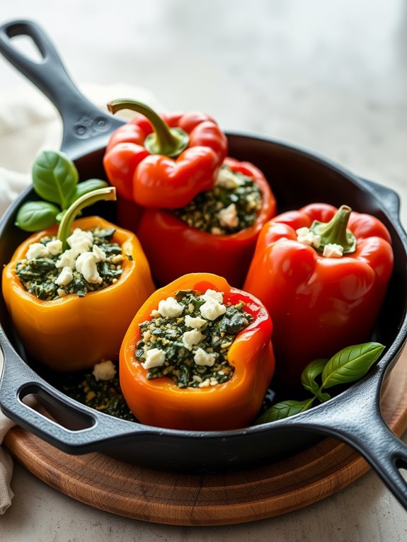 stuffed peppers with feta