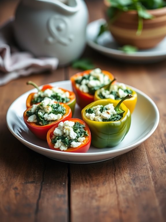 stuffed peppers with spinach