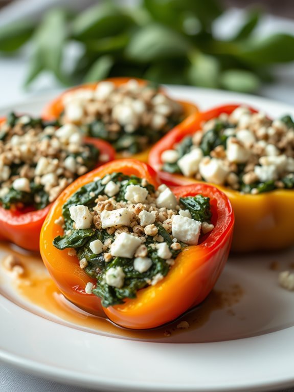 stuffed peppers with spinach