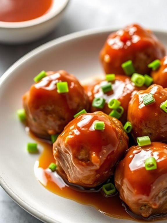 sweet and savory meatballs