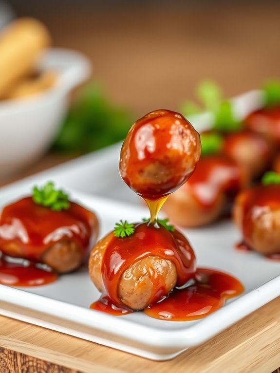 sweet and savory sausage bites