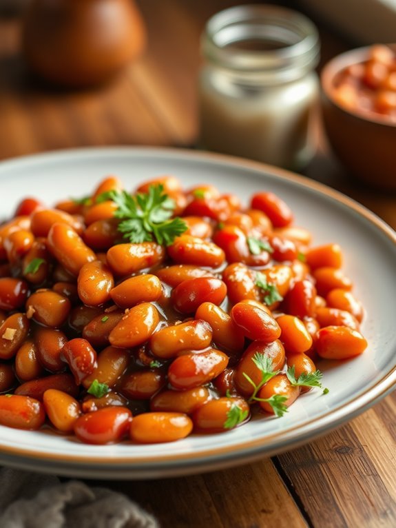 sweet and tangy beans