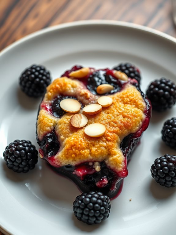 sweet blackberry almond dessert