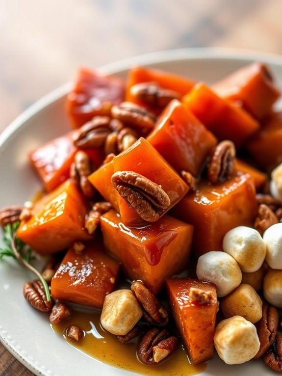 sweet bourbon glazed yams