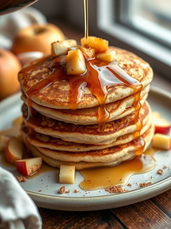 sweet maple apple pancakes