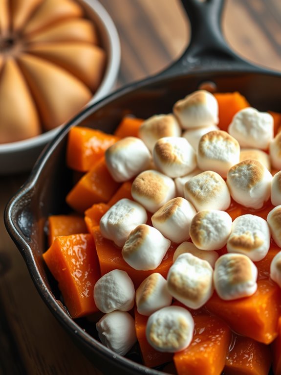 sweet marshmallow topped yams