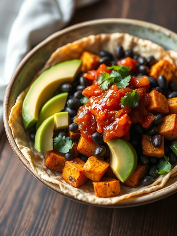 sweet potato black bean bowls