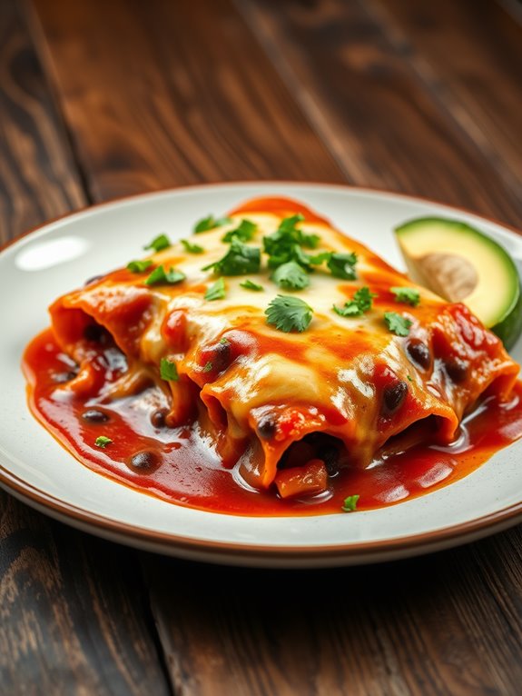 sweet potato black bean enchiladas