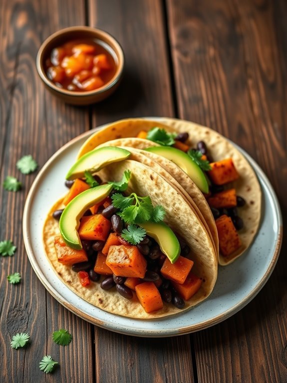 sweet potato black bean tacos