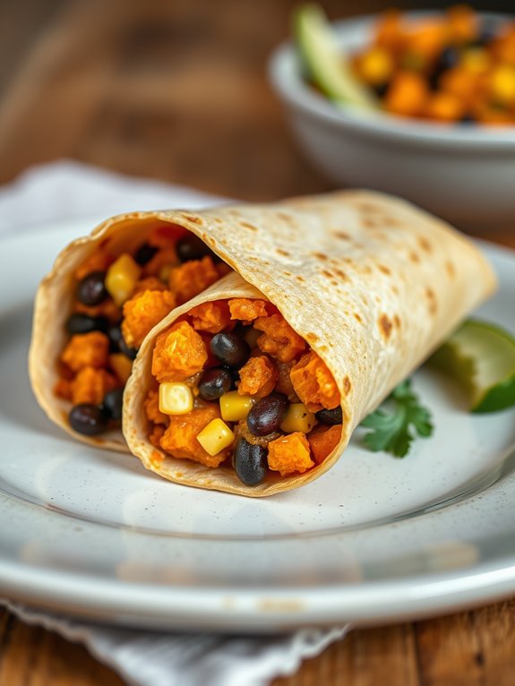 sweet potato black bean wrap