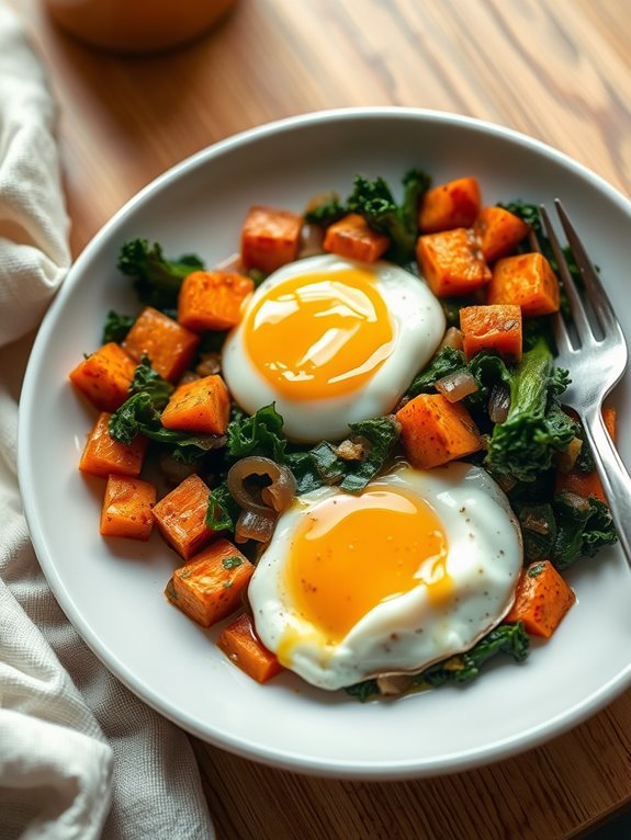 sweet potato kale dish