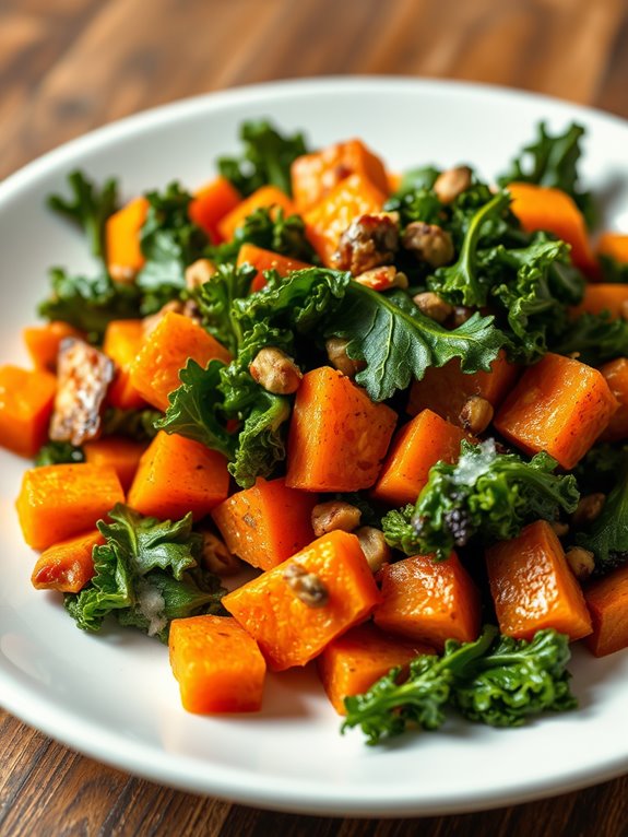 sweet potato kale dish