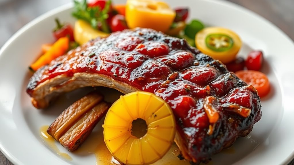 sweet spicy apple ribs