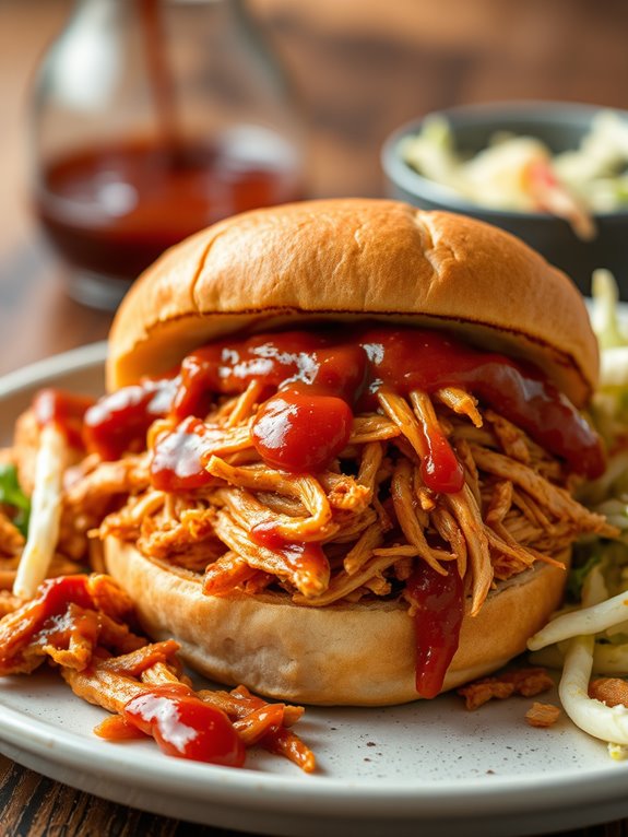 sweet tangy pulled chicken