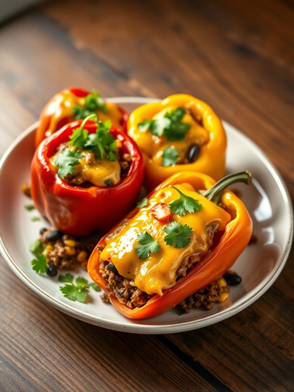 taco filled bell pepper recipe