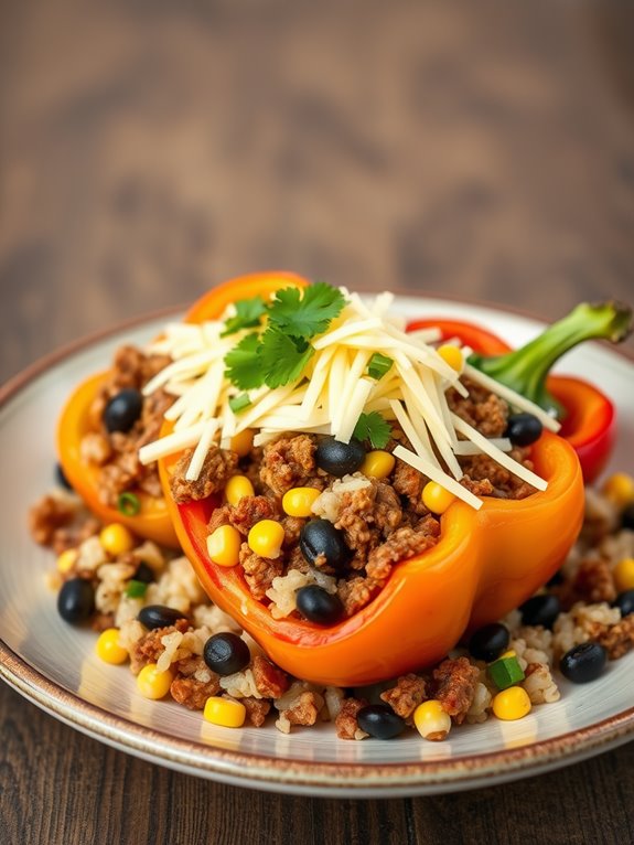 taco flavored pepper bowl