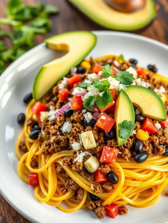 taco inspired spaghetti squash dish