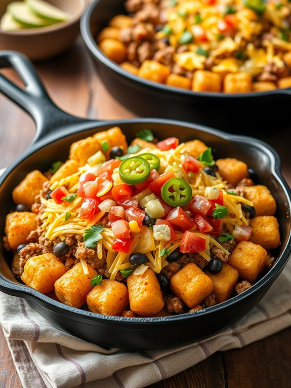 taco themed potato casserole dish