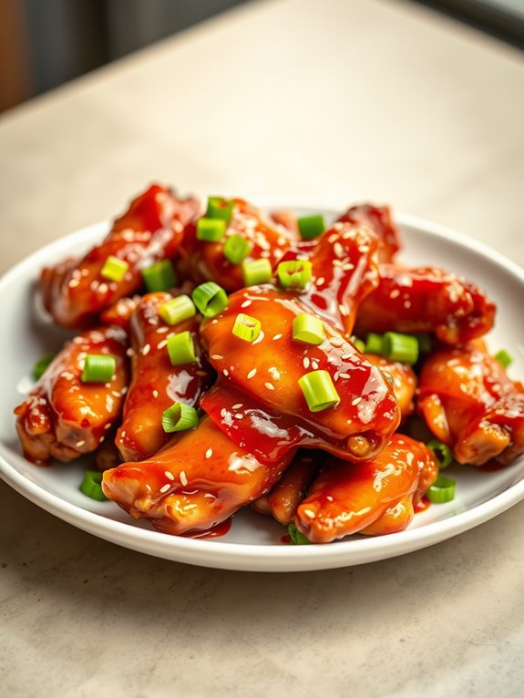 tangy glazed chicken wings