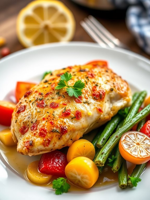 tender lemon garlic chicken