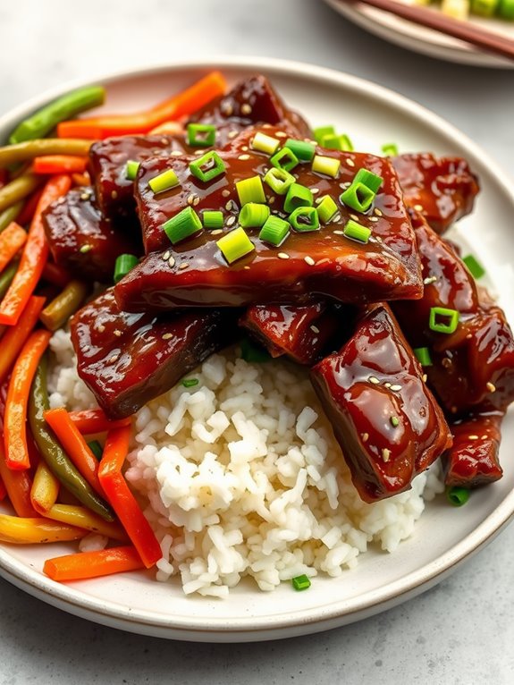 tender slow cooked asian ribs