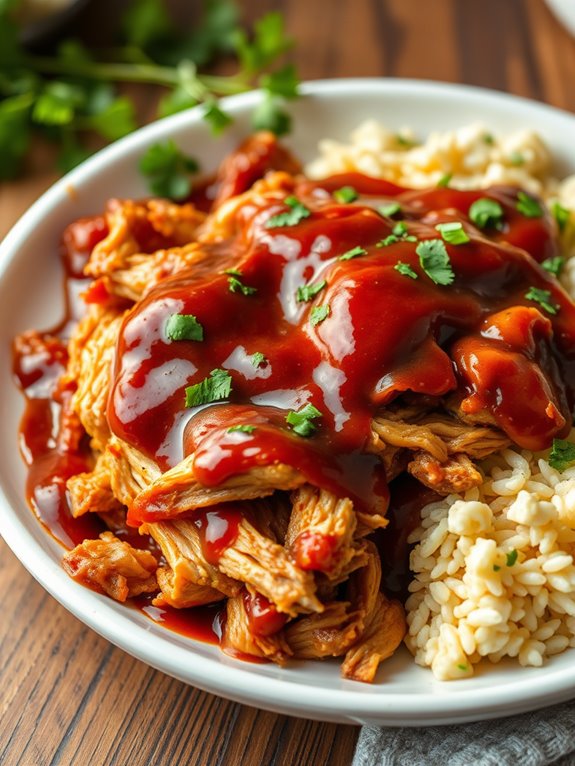 tender slow cooked bbq chicken