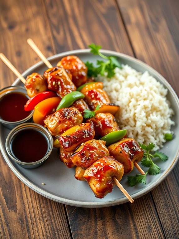 teriyaki bbq chicken skewers