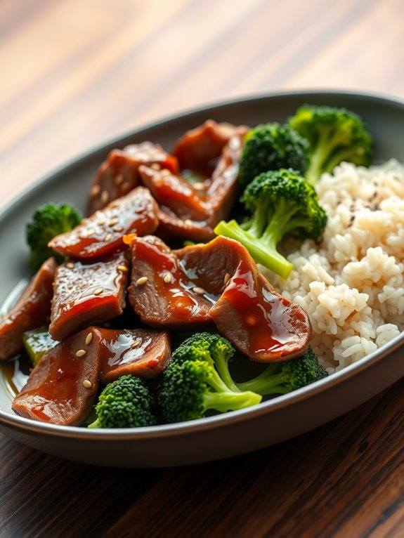 teriyaki beef with broccoli