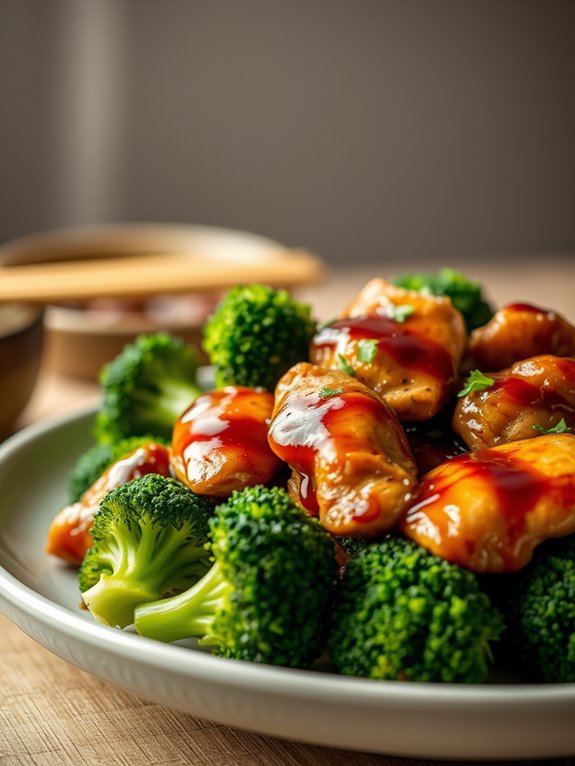 teriyaki chicken and broccoli