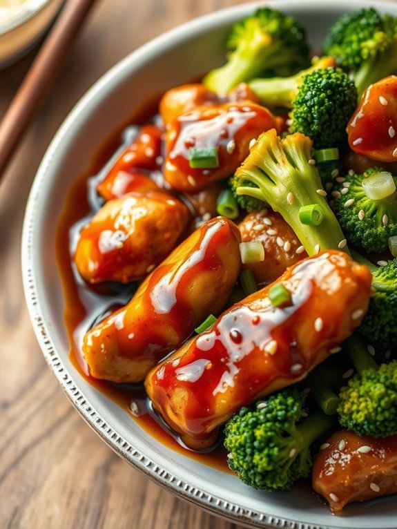 teriyaki chicken with broccoli