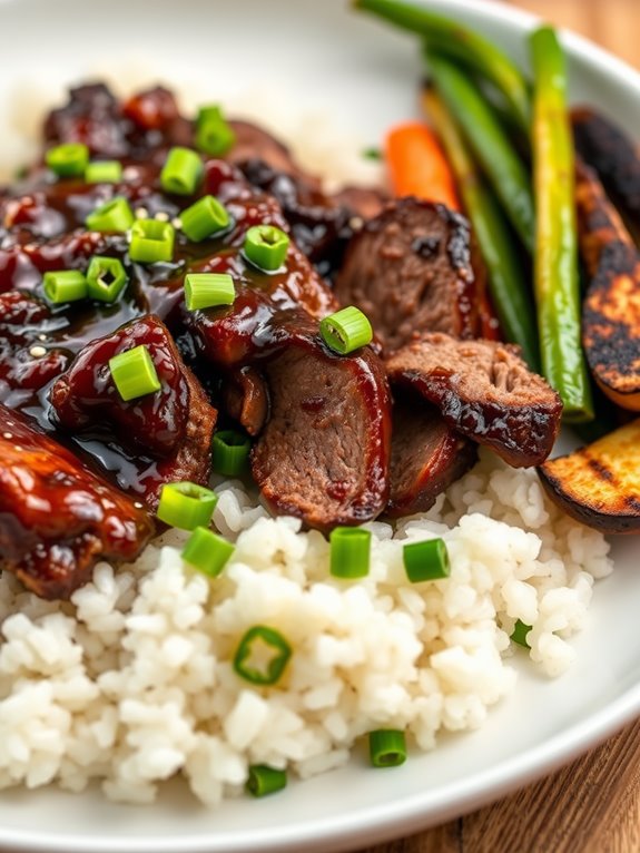 teriyaki flavored brisket dish