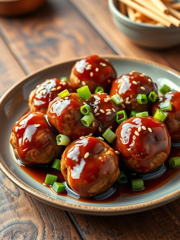 teriyaki flavored turkey meatballs