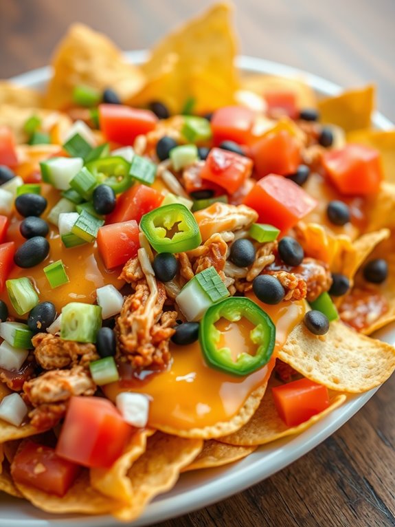 tex mex bbq chicken nachos