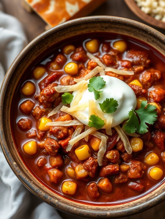 tex mex chili with corn