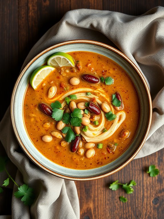 thai inspired hearty bean soup