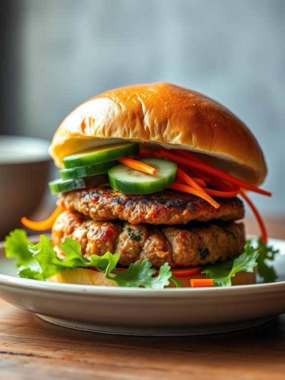 thai peanut butter burger