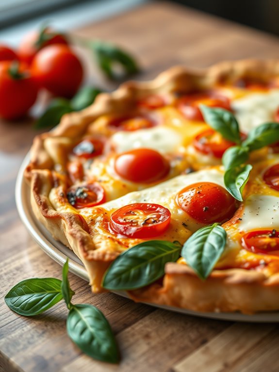 tomato basil savory pie