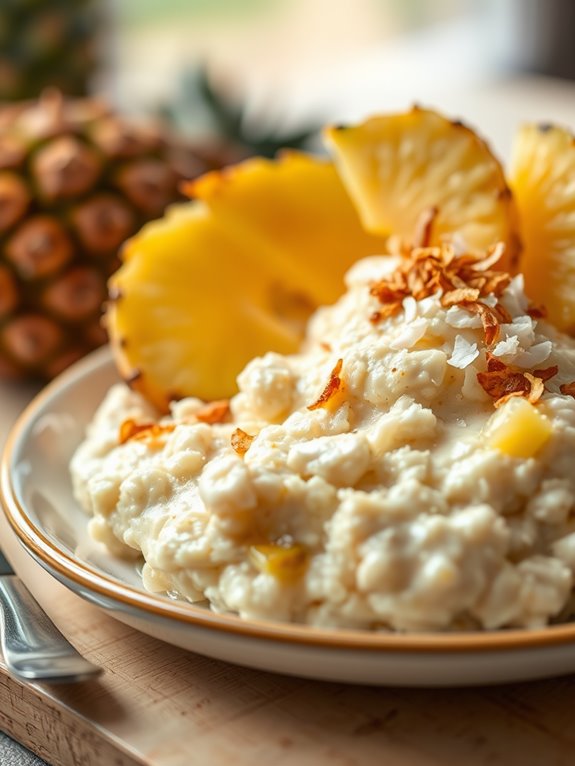 tropical coconut pineapple oats