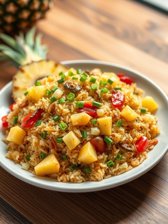 tropical flavored rice dish