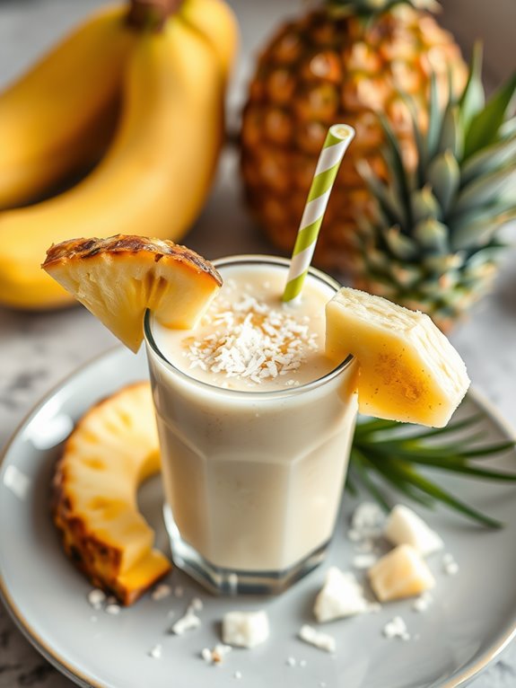 tropical fruit blended drink