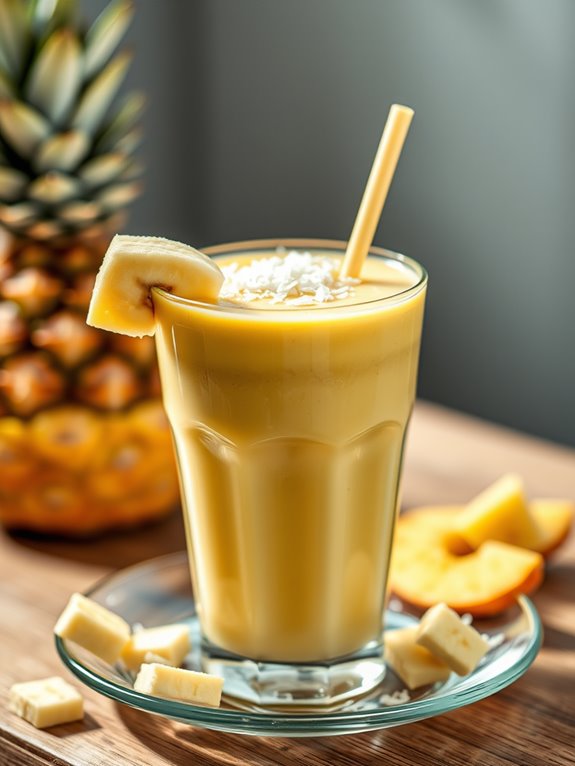 tropical pineapple coconut smoothie