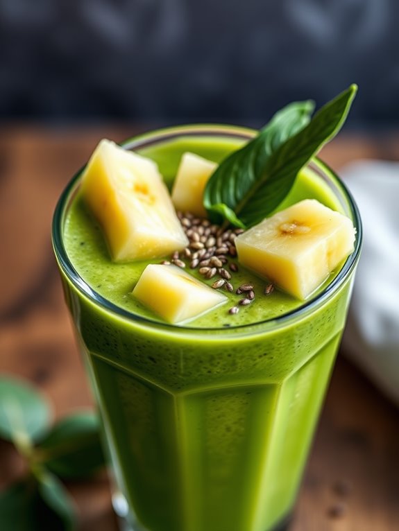 tropical pineapple green smoothie