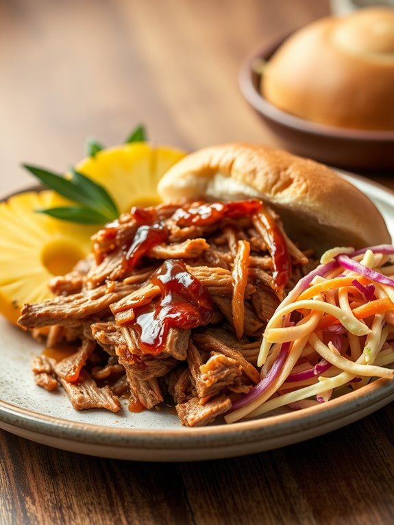 tropical shredded pork dish