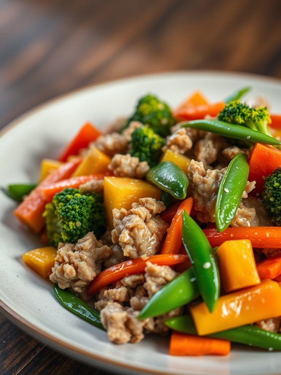 turkey and vegetable stir fry