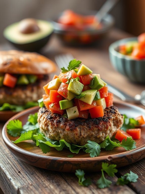 turkey burgers with avocado