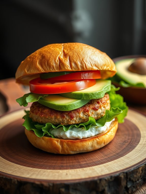 turkey burgers with avocado