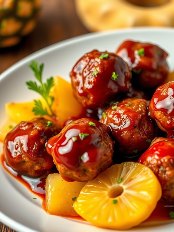 turkey meatballs with pineapple