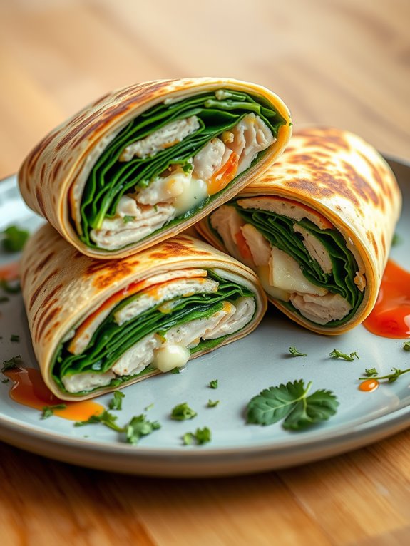 turkey spinach breakfast wrap