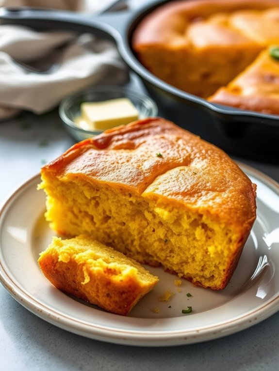 vegan cornbread in cast iron