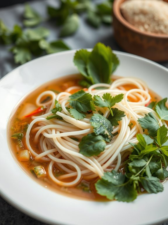 vegan pho with broth